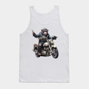 Monkey Biker Retro Motorcycle Tank Top